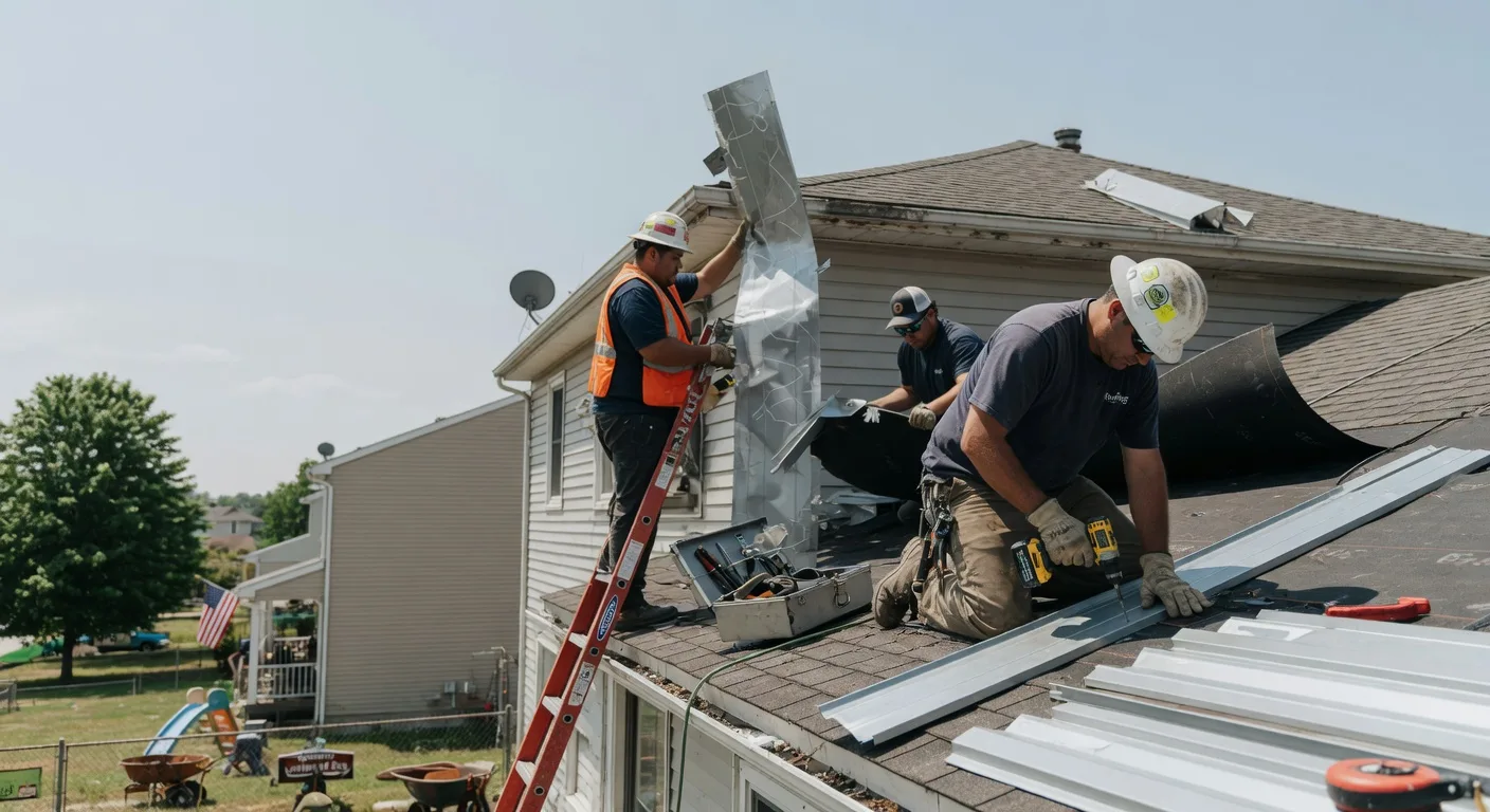 Storm Damage Metal Roof Repair in Mount Erie, IL